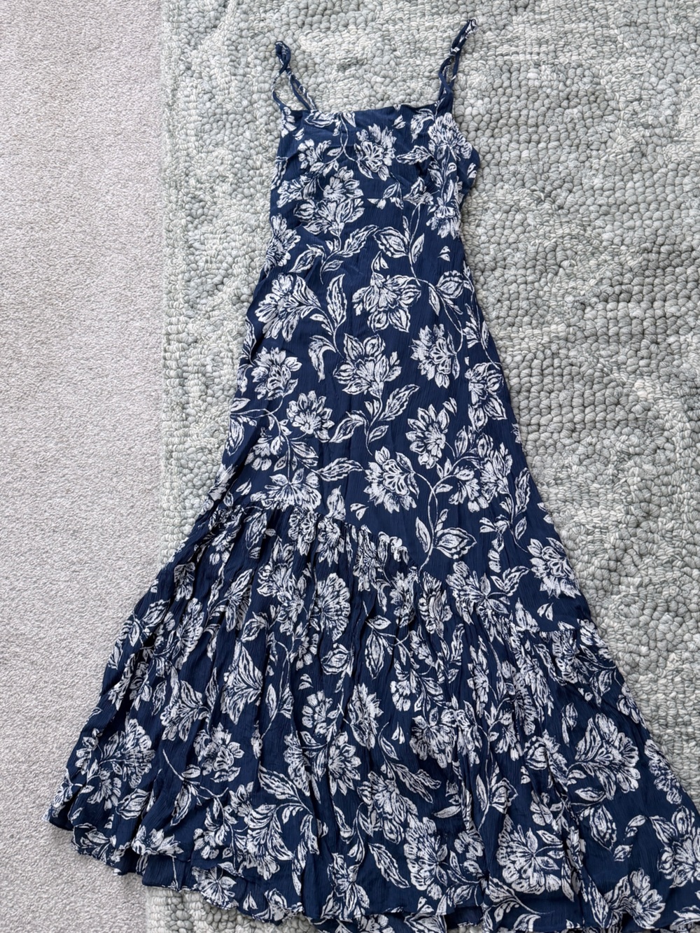 Madewell Floral Textured Maxi Slip Dress, Size 6
